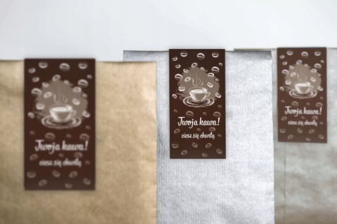 Naklejki wodoodporne z Twoim wzorem prostokąt 5x8 cm 100 sztuk