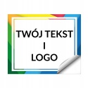 Naklejki wodoodporne z Twoim wzorem prostokąt 5x8 cm 50 sztuk