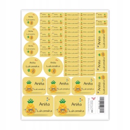 Naklejki z imieniem twojego dziecka do szkoły lub przedszkola - ANANAS