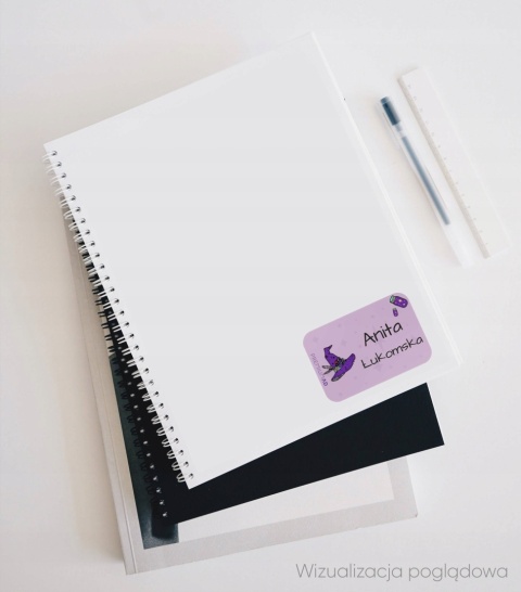 Naklejki z imieniem twojego dziecka do szkoły lub przedszkola - CZAROWNICA