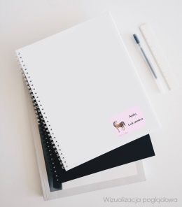 Naklejki z imieniem twojego dziecka do szkoły lub przedszkola - KONIE