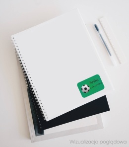 Naklejki z imieniem twojego dziecka do szkoły lub przedszkola - PIŁKA NOŻNA GREEN