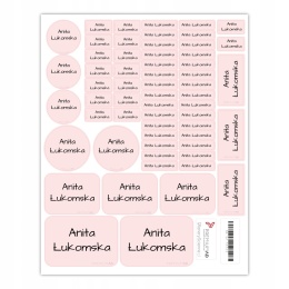 Naklejki z imieniem twojego dziecka do szkoły lub przedszkola - PINK
