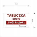 Trwały solidny szyld z dibondu Tablica reklamowa Slim 20x10cm