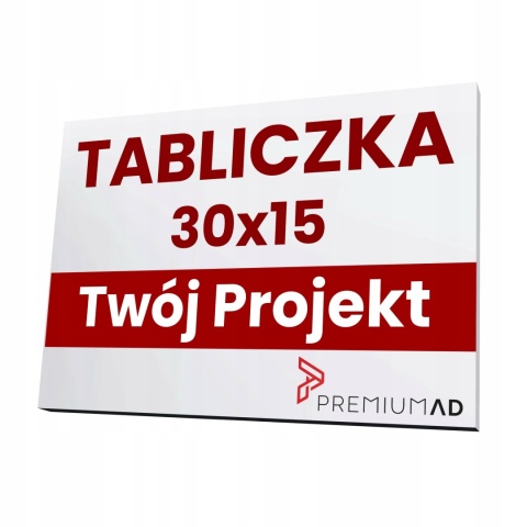 Trwały solidny szyld z dibondu Tablica reklamowa Slim 30x15cm