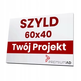 Trwały solidny szyld z dibondu Tablica reklamowa Slim 60x40cm
