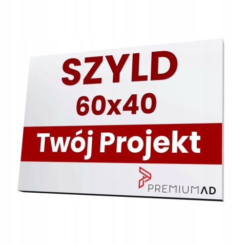 Trwały solidny szyld z dibondu Tablica reklamowa Slim 60x40cm