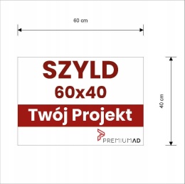 Trwały solidny szyld z dibondu Tablica reklamowa Slim 60x40cm