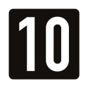 Tabliczka na drzwi 8x8 cm czarna numer 10