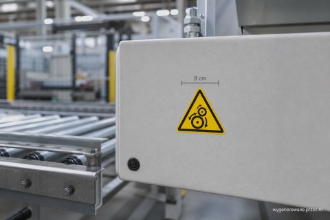 Naklejka BHP 8 cm - Ostrzeżenie przed złym psem - W013