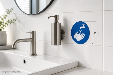 Naklejka 15 cm - Nakaz stosowania ochrony słuchu - M003