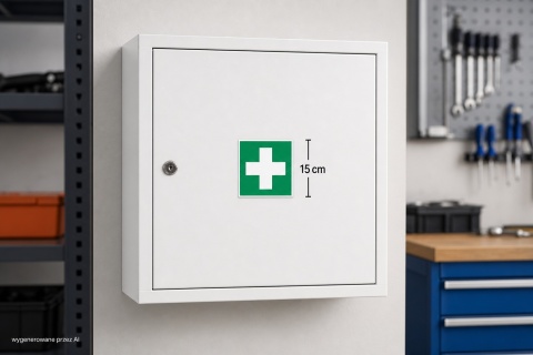 Naklejka BHP 15 cm - Drabinka okrętowa - E053