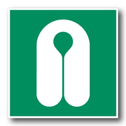 Naklejka BHP 15 cm - Kamizelka ratunkowa - E044