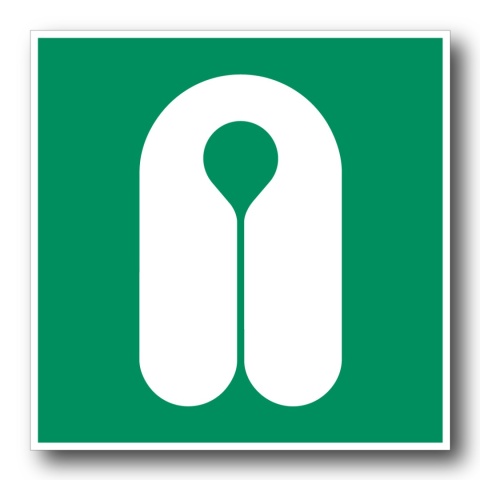 Naklejka BHP 15 cm - Kamizelka ratunkowa - E044