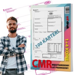 Międzynarodowy List przewozowy CMR 1+4 100k personalizowany