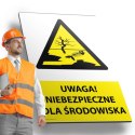 Tablica PVC 20x30cm UWAGA NIEBEZPIECZNE DLA ŚRODOWISKA