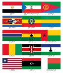 Zestaw flag Afryki 50x70 mm