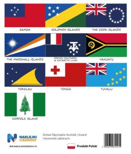 Zestaw flag Australii i Oceanii 50x70 mm
