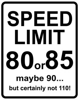 Naklejka Limit Prędkości 80 - duża