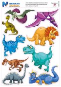 Naklejki z dinozaurami - zestaw 9 sztuk