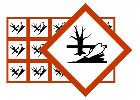Piktogramy GHS09 - substancje niebezpieczne dla środowiska 150 sztuk