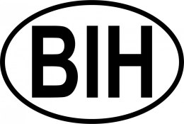 Naklejka na samochód Bośnia i Hercegowina - BIH