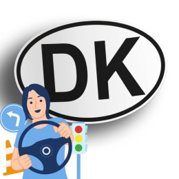 Naklejka na samochód Dania - DK