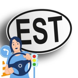 Naklejka na samochód Estonia - EST