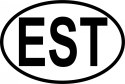 Naklejka na samochód Estonia - EST
