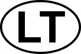 Naklejka na samochód Litwa - LT