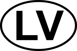 Naklejka na samochód Łotwa - LV