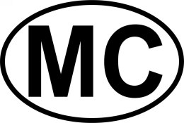 Naklejka na samochód Monako - MC