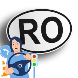 Naklejka na samochód Rumunia - RO