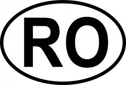 Naklejka na samochód Rumunia - RO