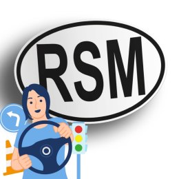 Naklejka na samochód San Marino - RSM