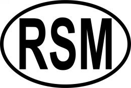 Naklejka na samochód San Marino - RSM