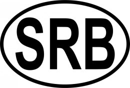 Naklejka na samochód Serbia - SRB