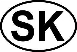 Naklejka na samochód Słowacja - SK