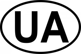Naklejka na samochód Ukraina - UA