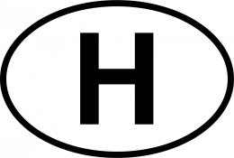 Naklejka na samochód Węgry - H