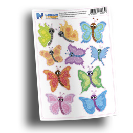 Naklejki z kolorowymi motylami zestaw 10 sztuk