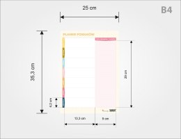 PLANER POSIŁKÓW UNIWERSALNY TYGODNIOWY B4 PASTELOVE