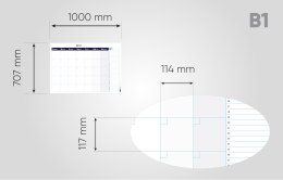 PLANER ŚCIENNY UNIWERSALNY MIESIĘCZNY B1 FIRMOWY