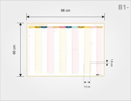 PLANER ŚCIENNY UNIWERSALNY ROCZNY B1 PASTELOVE