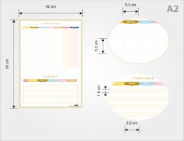 PLANER UNIWERSALNY MIESIĘCZNY PASTELOVE Z PLANEM LEKCJI