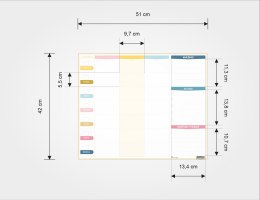 PLANER UNIWERSALNY TYGODNIOWY PASTELOVE 2+1 RODZINNY