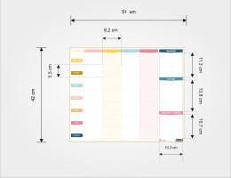 PLANER UNIWERSALNY TYGODNIOWY PASTELOVE 2+2 RODZINNY