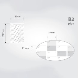 Planer ścienny kalendarz 2024 B2 suchościeralny pionowy samoprzylepny SCANDI