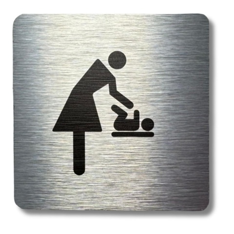 Tabliczka na drzwi 8x8 cm - Kącik do przewijania dziecka Tabliczka na drzwi 8x8 cm - Kącik do przewijania dziecka