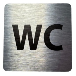 Tabliczka na drzwi 8x8 cm - WC